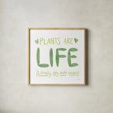 Plant Love II by Melissa Averinos. Shown in a natural wood glass frame for a timeless modern aesthetic. Available as an archival giclee rolled canvas, fine art paper, or poster print. SKU 59970a.