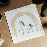Rainbow Dream I by Melissa Averinos. Shown as a detailed flat fine art print, highlighting archival giclee quality. Available as an archival giclee rolled canvas, fine art paper, or poster print. SKU 56796a.