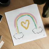 Rainbow Dream II by Melissa Averinos. Shown as a detailed flat fine art print, highlighting archival giclee quality. Available as an archival giclee rolled canvas, fine art paper, or poster print. SKU 56797a.