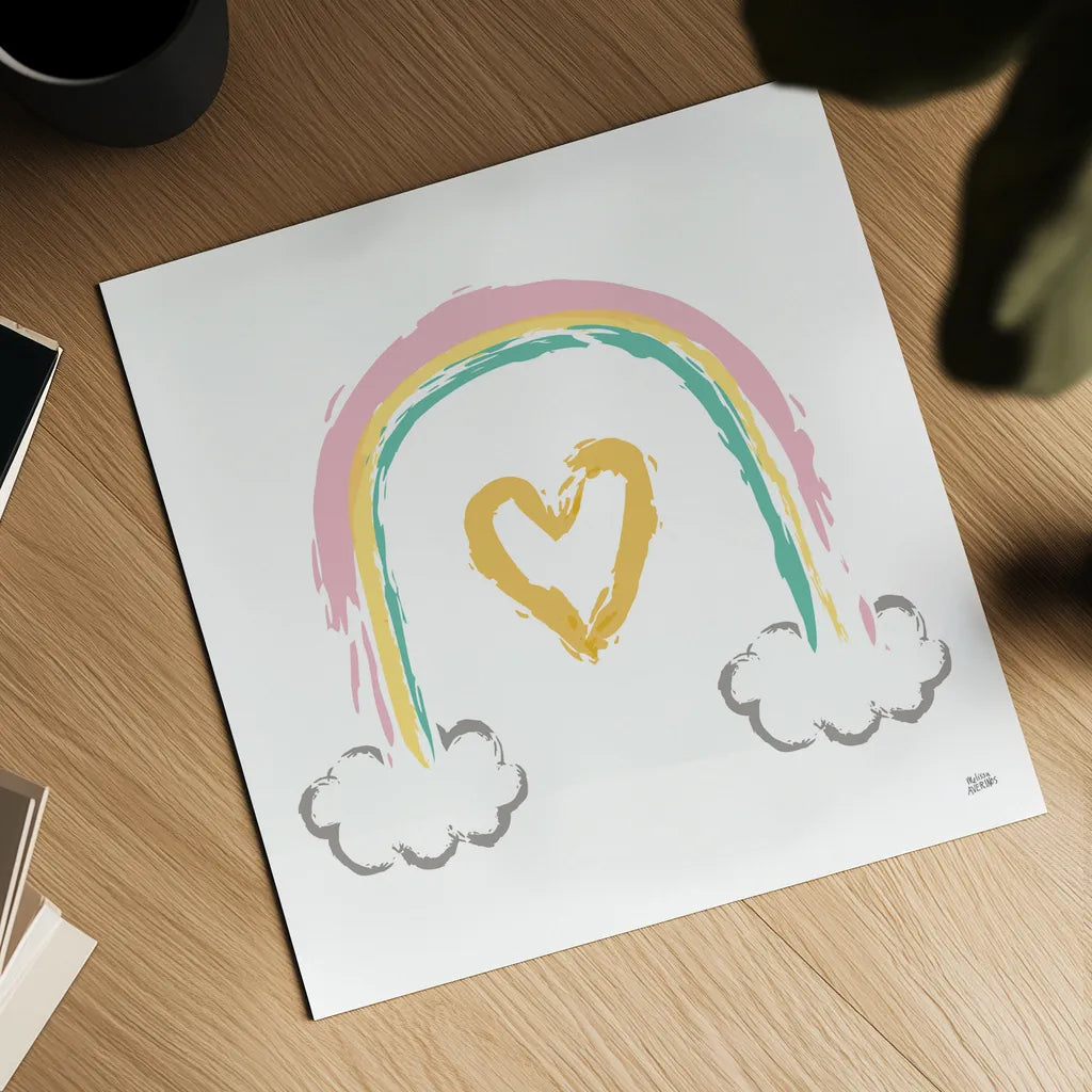 Rainbow Dream II by Melissa Averinos. Shown as a detailed flat fine art print, highlighting archival giclee quality. Available as an archival giclee rolled canvas, fine art paper, or poster print. SKU 56797a.