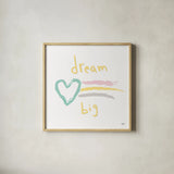 Rainbow Dream III by Melissa Averinos. Shown in a natural wood glass frame for a timeless modern aesthetic. Available as an archival giclee rolled canvas, fine art paper, or poster print. SKU 56798a.