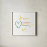 Rainbow Dream III by Melissa Averinos. Shown in a crisp white glass frame for a clean and minimalist style. Available as an archival giclee rolled canvas, fine art paper, or poster print. SKU 56798a.