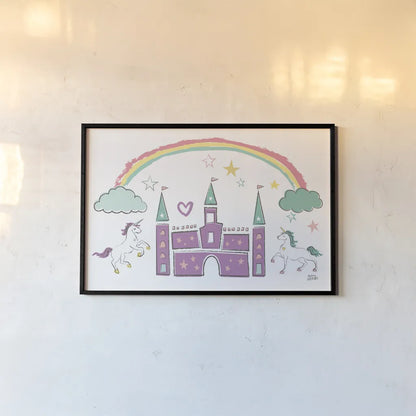 Rainbow Dream IV by Melissa Averinos. shown as a paper print in a black flame. Available as a archival giclee rolled canvas, fine art paper, or poster print. SKU 73626i.