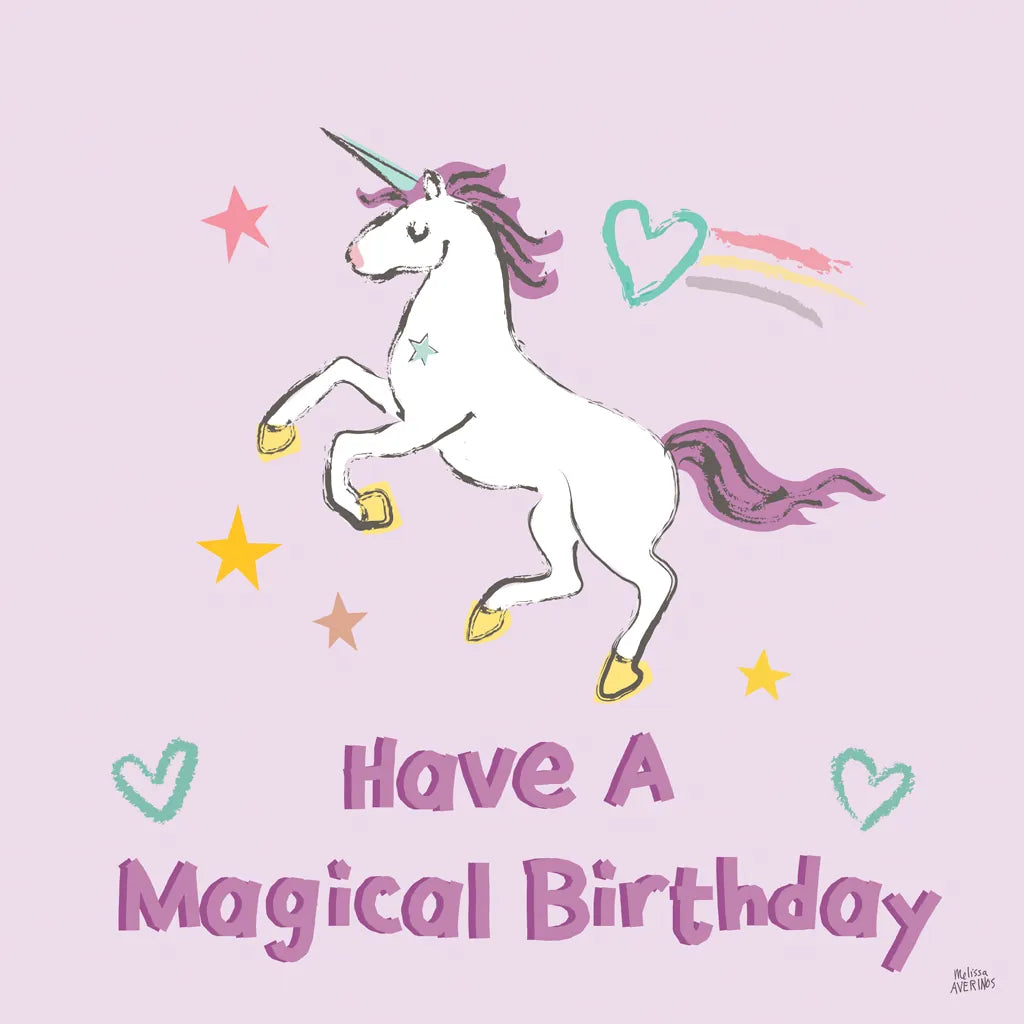 Rainbow Dream VI Magical Birthday by Melissa Averinos. SKU 78017a. Archival Giclee Fine art print for wall decor.