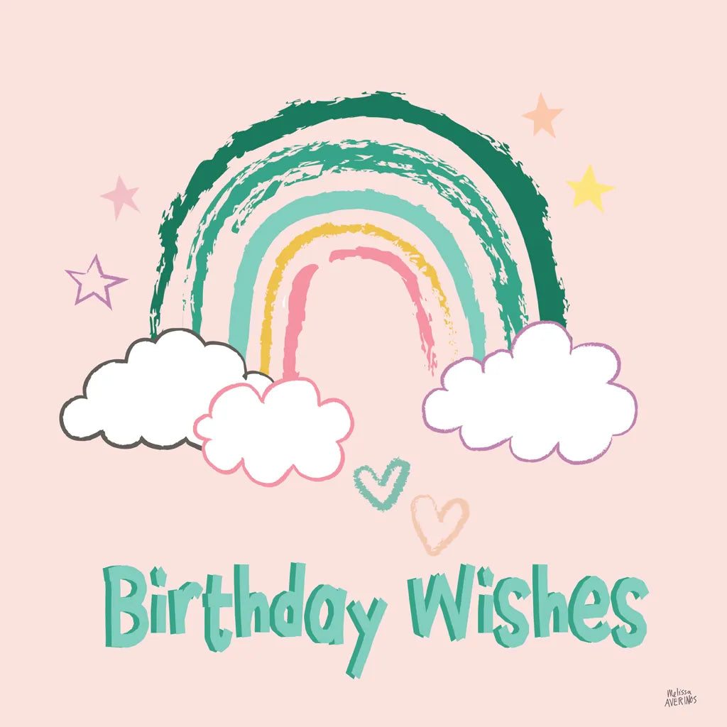 Rainbow Dream VII Birthday Wishes by Melissa Averinos. SKU 78018a. Archival Giclee Fine art print for wall decor.