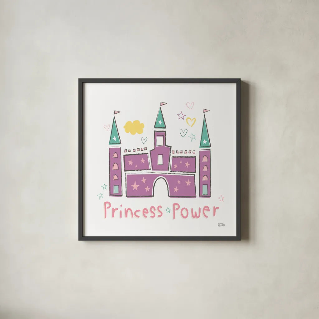 Rainbow Dream VIII by Melissa Averinos. Shown in a sleek black glass frame for a contemporary gallery look. Available as an archival giclee rolled canvas, fine art paper, or poster print. SKU 73630a.