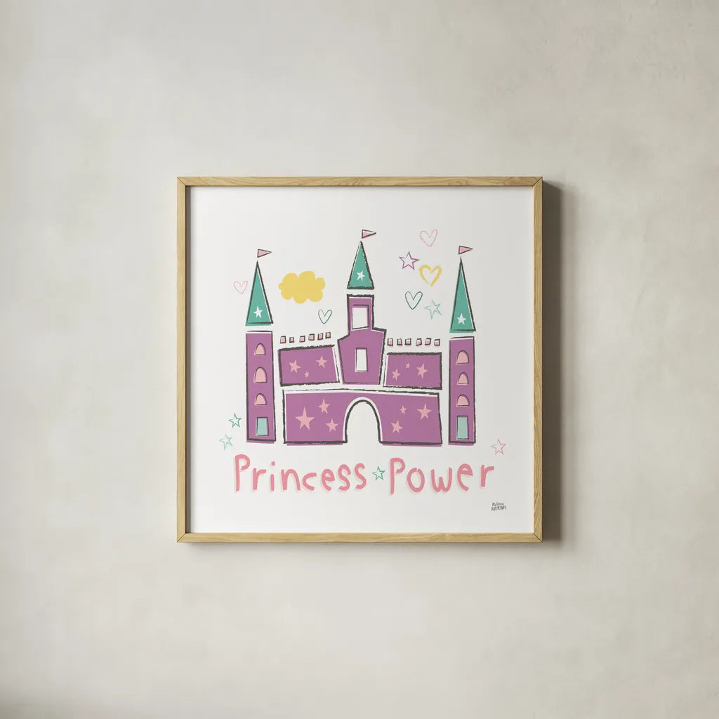 Rainbow Dream VIII by Melissa Averinos. Shown in a natural wood glass frame for a timeless modern aesthetic. Available as an archival giclee rolled canvas, fine art paper, or poster print. SKU 73630a.