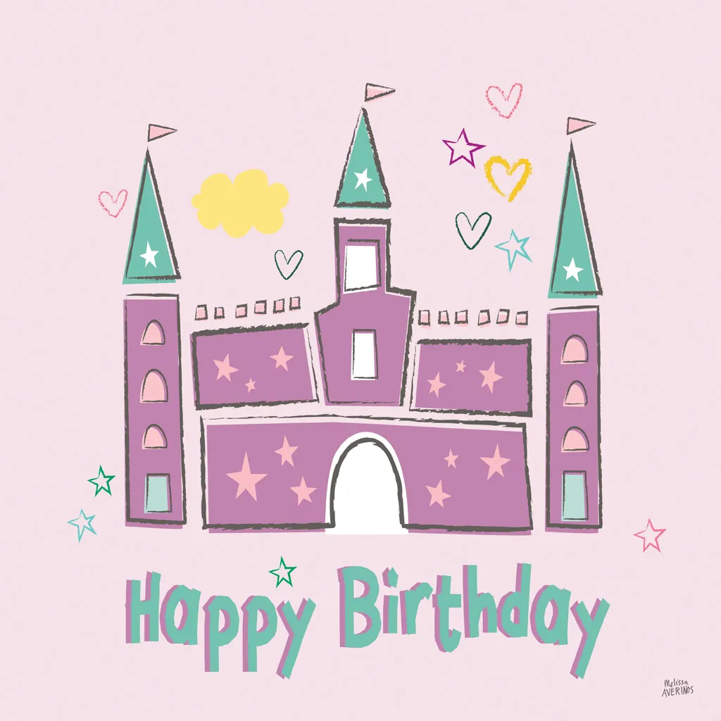 Rainbow Dream VIII Happy Birthday by Melissa Averinos. SKU 78019a. Archival Giclee Fine art print for wall decor.