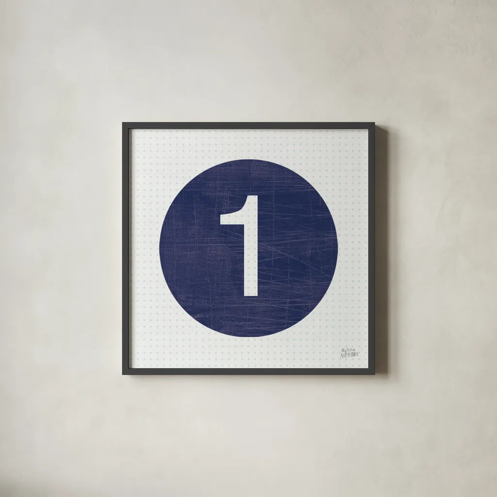 Retro Subway Symbol IV by Melissa Averinos. Shown in a sleek black glass frame for a contemporary gallery look. Available as an archival giclee rolled canvas, fine art paper, or poster print. SKU 59446a.