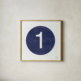 Retro Subway Symbol IV by Melissa Averinos. Shown in a natural wood glass frame for a timeless modern aesthetic. Available as an archival giclee rolled canvas, fine art paper, or poster print. SKU 59446a.