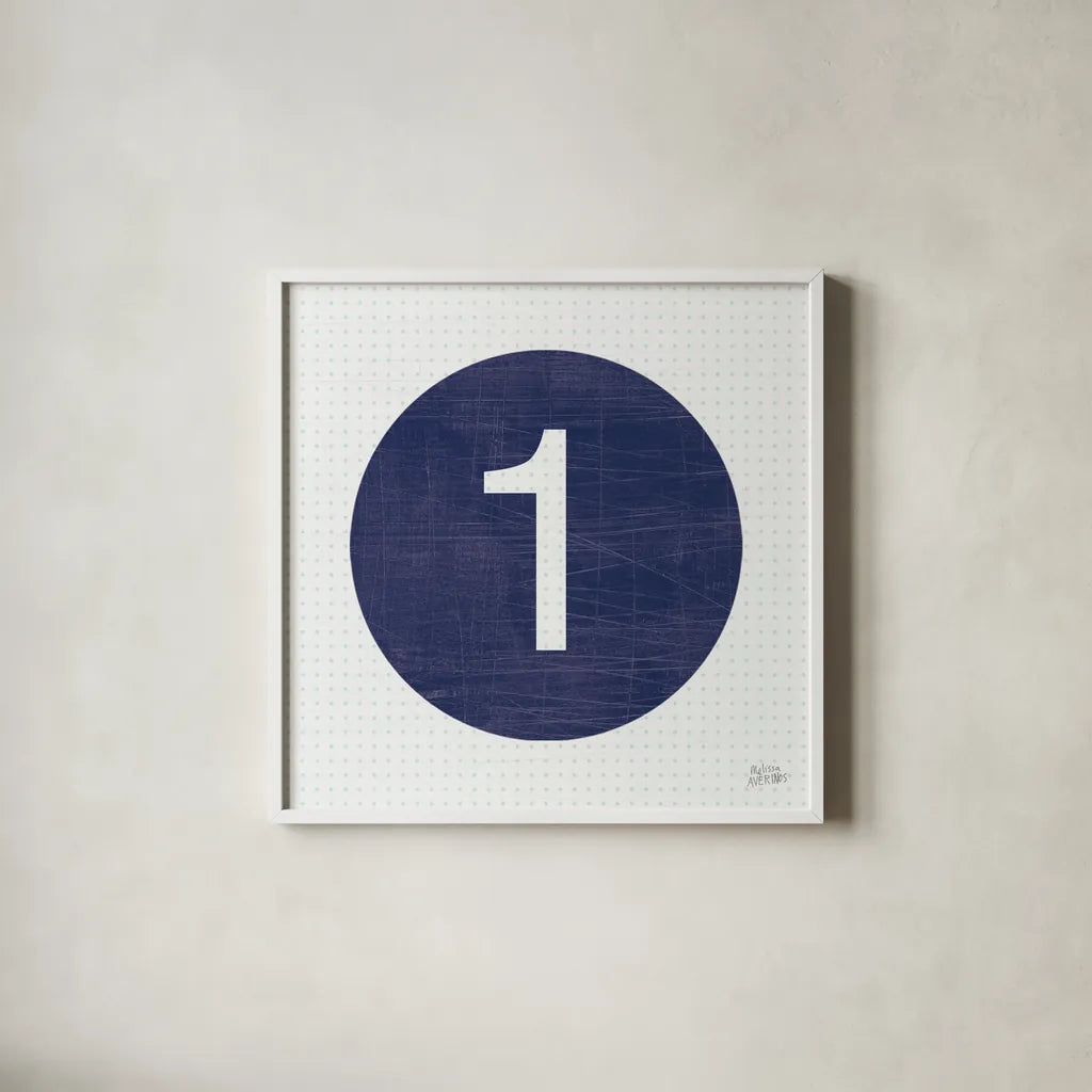 Retro Subway Symbol IV by Melissa Averinos. Shown in a crisp white glass frame for a clean and minimalist style. Available as an archival giclee rolled canvas, fine art paper, or poster print. SKU 59446a.