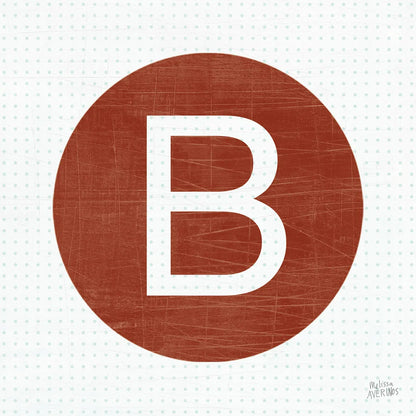 Retro Subway Symbol V by Melissa Averinos. SKU 59447a. Archival Giclee Fine art print for wall decor.