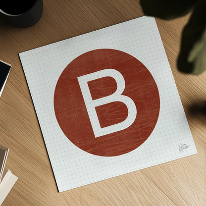 Retro Subway Symbol V by Melissa Averinos. Shown as a detailed flat fine art print, highlighting archival giclee quality. Available as an archival giclee rolled canvas, fine art paper, or poster print. SKU 59447a.