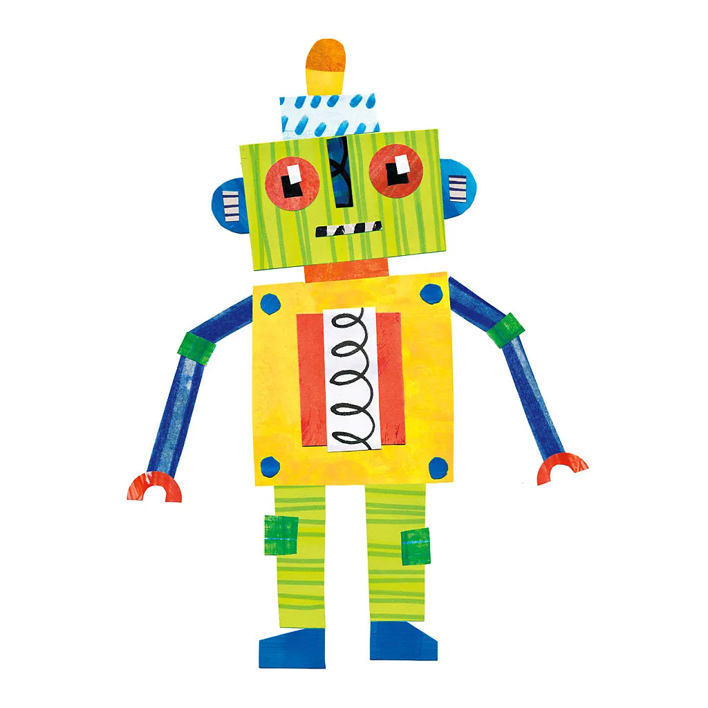 Robot Party IV by Melissa Averinos. SKU 28535a. Archival Giclee Fine art print for wall decor.
