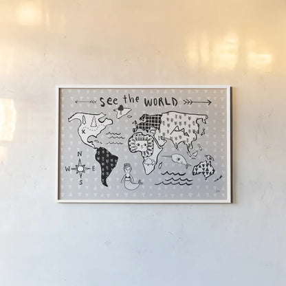 Scandy Baby I by Melissa Averinos. shown as a paper print in a white frame. Available as a archival giclee rolled canvas, fine art paper, or poster print. SKU 51935i.