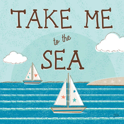 Sea and Me I by Melissa Averinos. SKU 66258a. Archival Giclee Fine art print for wall decor.