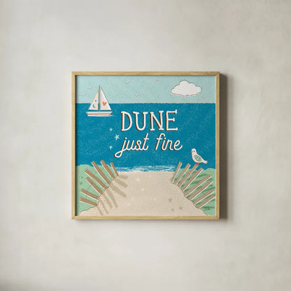 Sea and Me II by Melissa Averinos. Shown in a natural wood glass frame for a timeless modern aesthetic. Available as an archival giclee rolled canvas, fine art paper, or poster print. SKU 66259a.