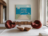 Sea and Me II by Melissa Averinos. Shown as extra-large giant wall art in a modern living room. Available as an archival giclee rolled canvas, fine art paper, or poster print. SKU 66259a.