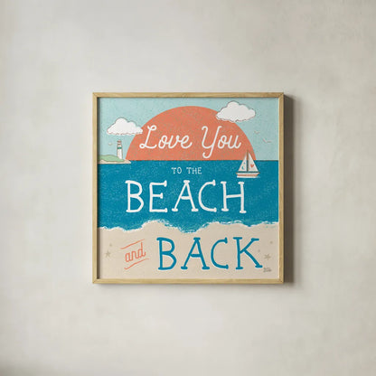 Sea and Me III by Melissa Averinos. Shown in a natural wood glass frame for a timeless modern aesthetic. Available as an archival giclee rolled canvas, fine art paper, or poster print. SKU 66260a.