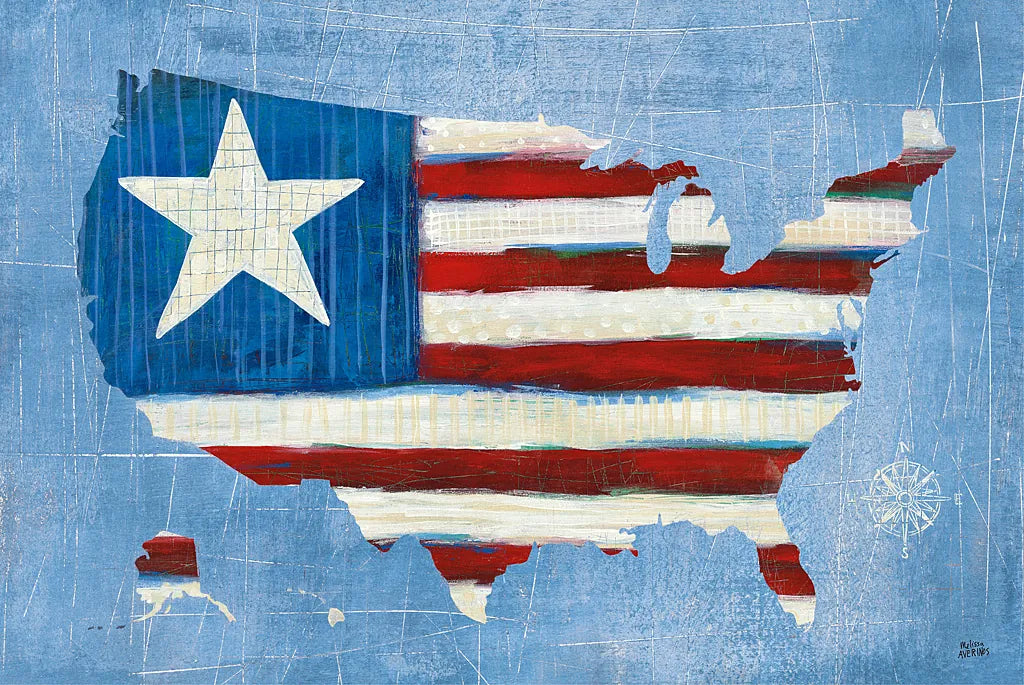 See the USA Americana by Melissa Averinos. SKU 25333i. Archival Giclee Fine art print for wall decor.