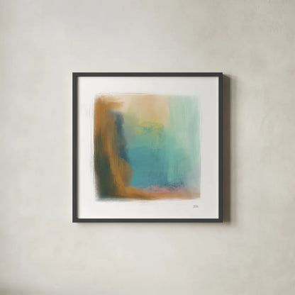 Soft Abstract I by Melissa Averinos. Shown in a sleek black glass frame for a contemporary gallery look. Available as an archival giclee rolled canvas, fine art paper, or poster print. SKU 59184a.