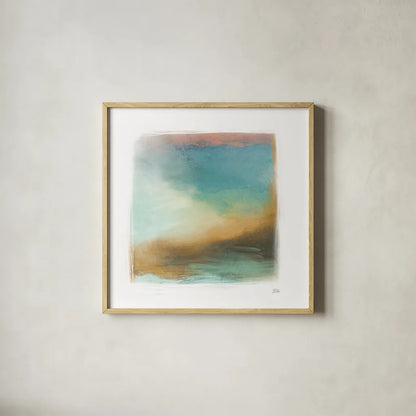 Soft Abstract II by Melissa Averinos. Shown in a natural wood glass frame for a timeless modern aesthetic. Available as an archival giclee rolled canvas, fine art paper, or poster print. SKU 59185a.