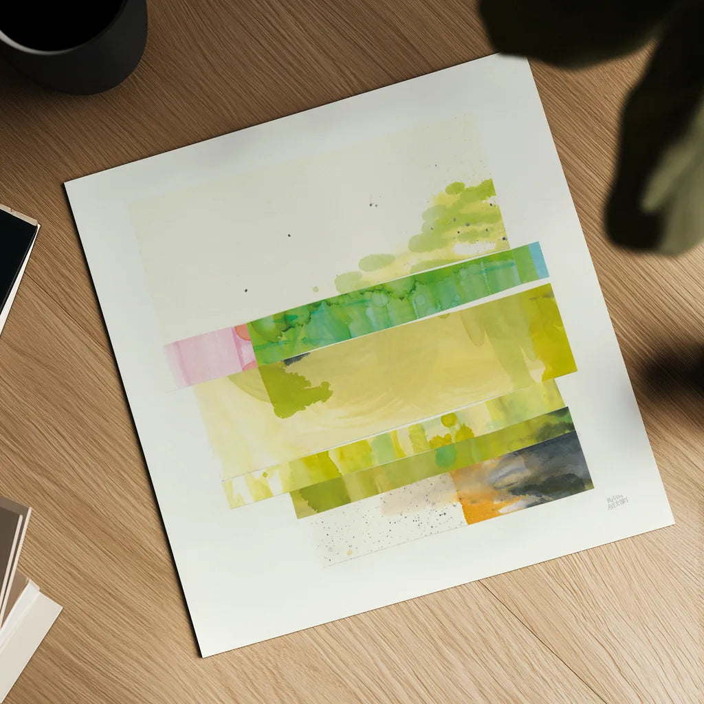 Stacks I by Melissa Averinos. Shown as a detailed flat fine art print, highlighting archival giclee quality. Available as an archival giclee rolled canvas, fine art paper, or poster print. SKU 36901a.