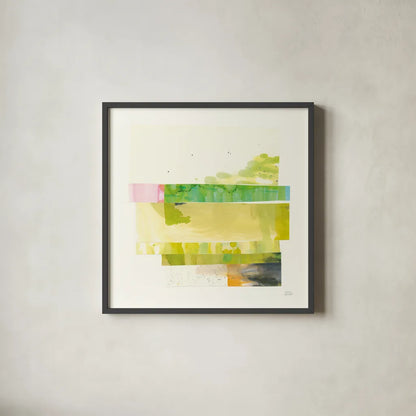 Stacks I by Melissa Averinos. Shown in a sleek black glass frame for a contemporary gallery look. Available as an archival giclee rolled canvas, fine art paper, or poster print. SKU 36901a.