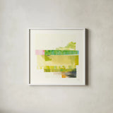 Stacks I by Melissa Averinos. Shown in a crisp white glass frame for a clean and minimalist style. Available as an archival giclee rolled canvas, fine art paper, or poster print. SKU 36901a.