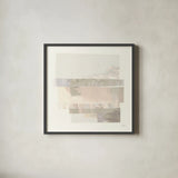 Stacks I Neutral by Melissa Averinos. Shown in a sleek black glass frame for a contemporary gallery look. Available as an archival giclee rolled canvas, fine art paper, or poster print. SKU 42933a.