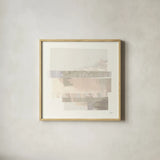 Stacks I Neutral by Melissa Averinos. Shown in a natural wood glass frame for a timeless modern aesthetic. Available as an archival giclee rolled canvas, fine art paper, or poster print. SKU 42933a.