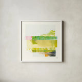 Stacks I v2 by Melissa Averinos. Shown in a crisp white glass frame for a clean and minimalist style. Available as an archival giclee rolled canvas, fine art paper, or poster print. SKU 37474a.