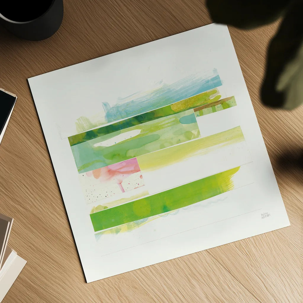 Stacks III by Melissa Averinos. Shown as a detailed flat fine art print, highlighting archival giclee quality. Available as an archival giclee rolled canvas, fine art paper, or poster print. SKU 36903a.