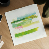 Stacks III by Melissa Averinos. Shown as a detailed flat fine art print, highlighting archival giclee quality. Available as an archival giclee rolled canvas, fine art paper, or poster print. SKU 36903a.