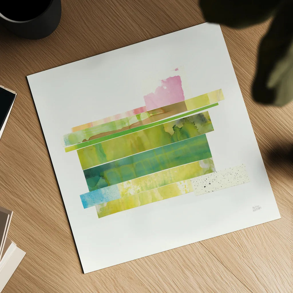 Stacks IV by Melissa Averinos. Shown as a detailed flat fine art print, highlighting archival giclee quality. Available as an archival giclee rolled canvas, fine art paper, or poster print. SKU 36904a.