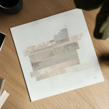 Stacks IV Neutral by Melissa Averinos. Shown as a detailed flat fine art print, highlighting archival giclee quality. Available as an archival giclee rolled canvas, fine art paper, or poster print. SKU 42936a.