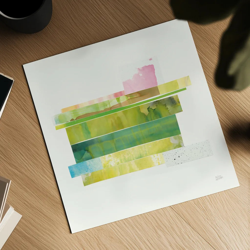 Stacks IV v2 by Melissa Averinos. Shown as a detailed flat fine art print, highlighting archival giclee quality. Available as an archival giclee rolled canvas, fine art paper, or poster print. SKU 37477a.