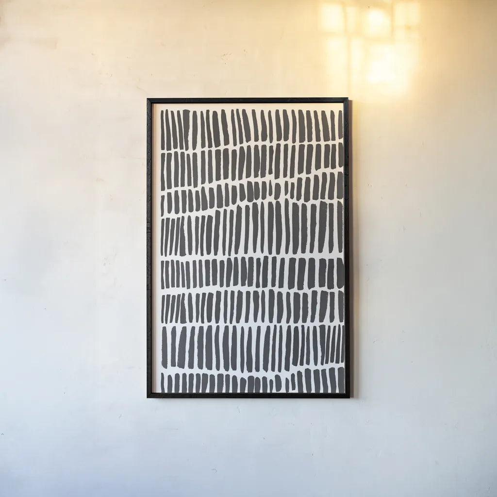 Strokes of Luck by Melissa Averinos. shown as a paper print in a black flame. Available as a archival giclee rolled canvas, fine art paper, or poster print. SKU 80686h.