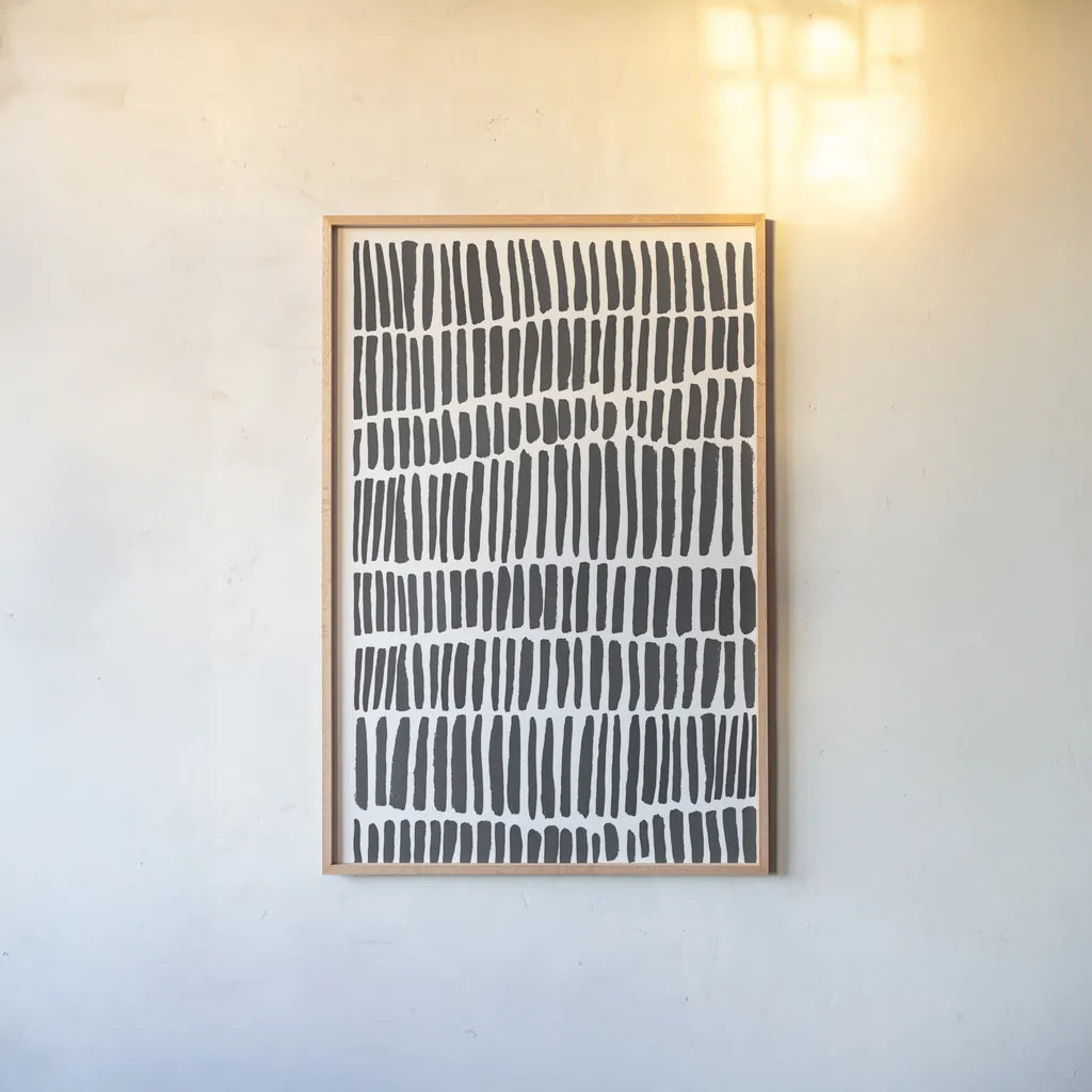 Strokes of Luck by Melissa Averinos. shown as a paper print in a natural frame. Available as a archival giclee rolled canvas, fine art paper, or poster print. SKU 80686h.