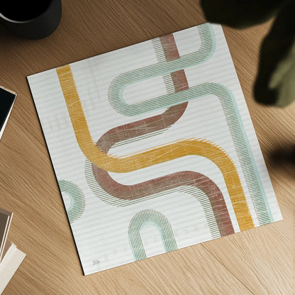 Subway Lines I by Melissa Averinos. Shown as a detailed flat fine art print, highlighting archival giclee quality. Available as an archival giclee rolled canvas, fine art paper, or poster print. SKU 58960a.