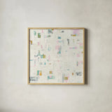 Sweet Escape by Melissa Averinos. Shown in a natural wood glass frame for a timeless modern aesthetic. Available as an archival giclee rolled canvas, fine art paper, or poster print. SKU 27612a.