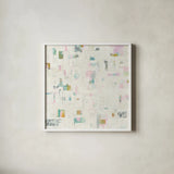 Sweet Escape by Melissa Averinos. Shown in a crisp white glass frame for a clean and minimalist style. Available as an archival giclee rolled canvas, fine art paper, or poster print. SKU 27612a.