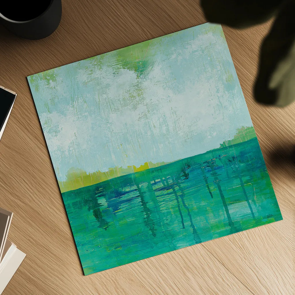 To the Shore by Melissa Averinos. Shown as a detailed flat fine art print, highlighting archival giclee quality. Available as an archival giclee rolled canvas, fine art paper, or poster print. SKU 27609a.