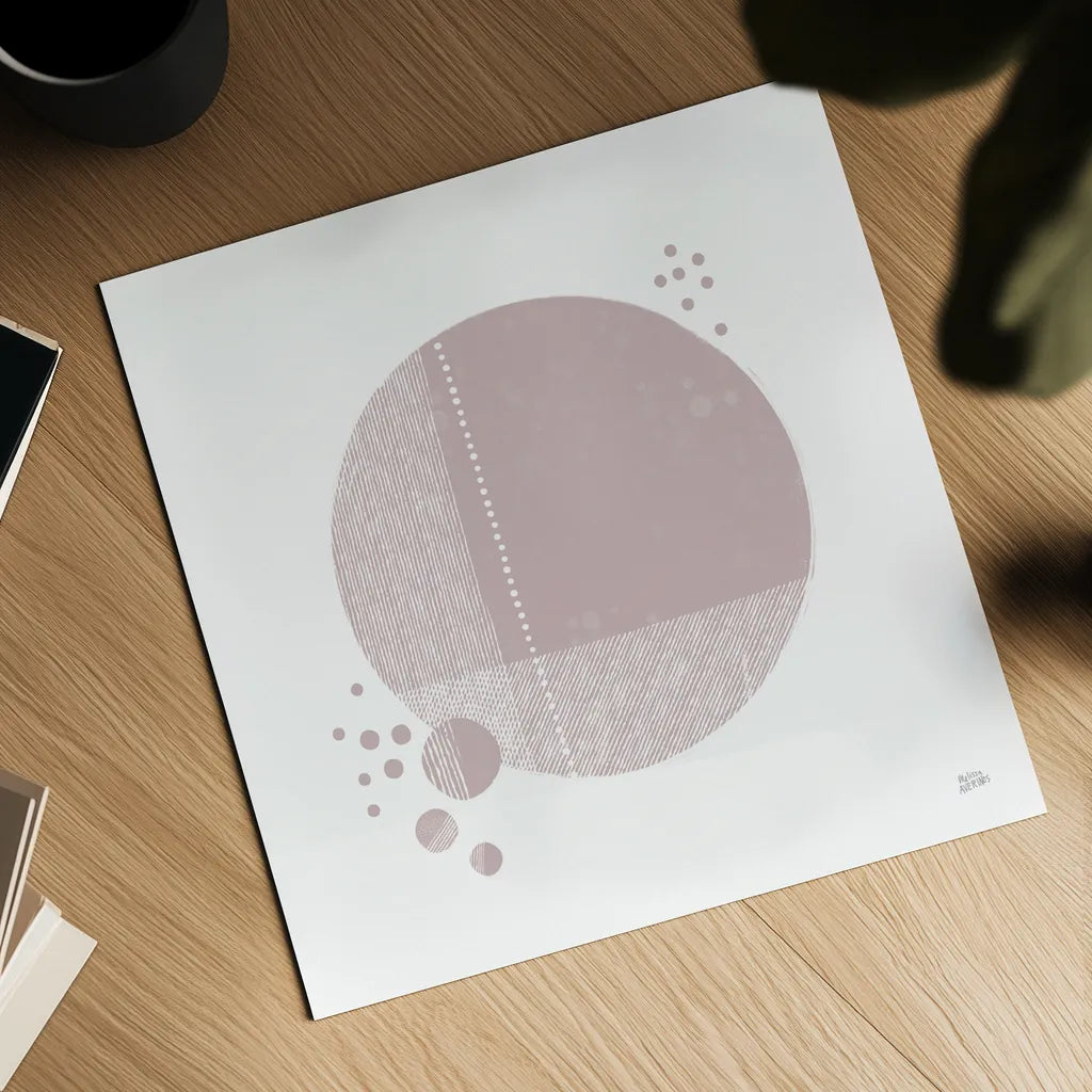 Tribeca I Mauve by Melissa Averinos. Shown as a detailed flat fine art print, highlighting archival giclee quality. Available as an archival giclee rolled canvas, fine art paper, or poster print. SKU 82361a.