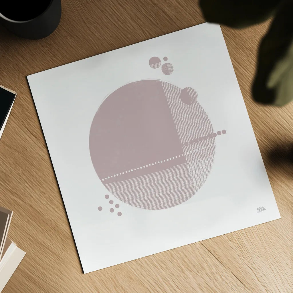 Tribeca II Mauve by Melissa Averinos. Shown as a detailed flat fine art print, highlighting archival giclee quality. Available as an archival giclee rolled canvas, fine art paper, or poster print. SKU 82362a.