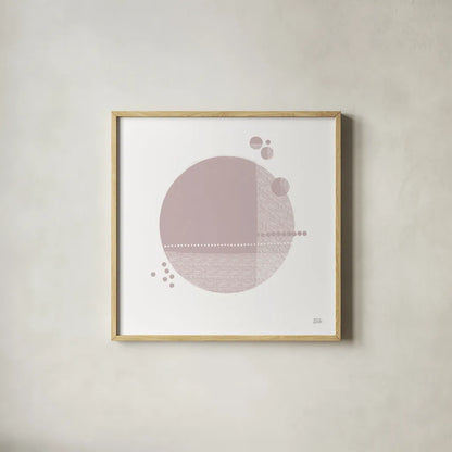 Tribeca II Mauve by Melissa Averinos. Shown in a natural wood glass frame for a timeless modern aesthetic. Available as an archival giclee rolled canvas, fine art paper, or poster print. SKU 82362a.