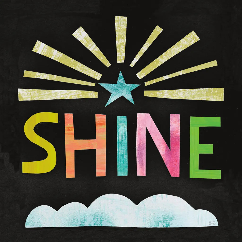 Unicorn Magic IV on Black by Melissa Averinos. SKU 35943a. Archival Giclee Fine art print for wall decor.