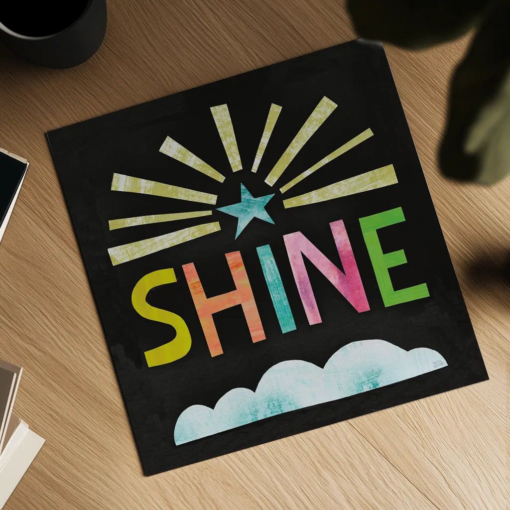 Unicorn Magic IV on Black by Melissa Averinos. Shown as a detailed flat fine art print, highlighting archival giclee quality. Available as an archival giclee rolled canvas, fine art paper, or poster print. SKU 35943a.