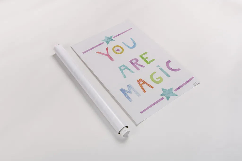 Unicorn Magic V by Melissa Averinos. shown as a rolled paper print. Available as archival giclee rolled canvas, fine art paper, or poster print. SKU 32886h.