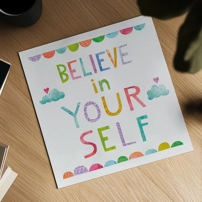 Unicorn Magic VI Clouds by Melissa Averinos. Shown as a detailed flat fine art print, highlighting archival giclee quality. Available as an archival giclee rolled canvas, fine art paper, or poster print. SKU 33147a.